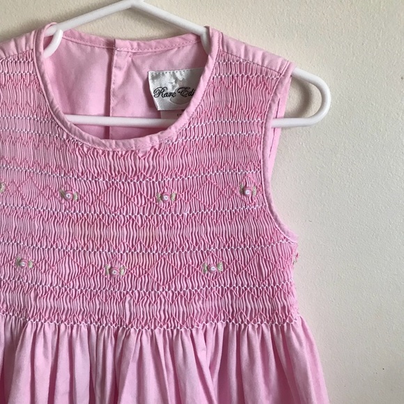 Rare Vintage 1980’s Pink Hand Smocked Dress - Picture 4 of 7